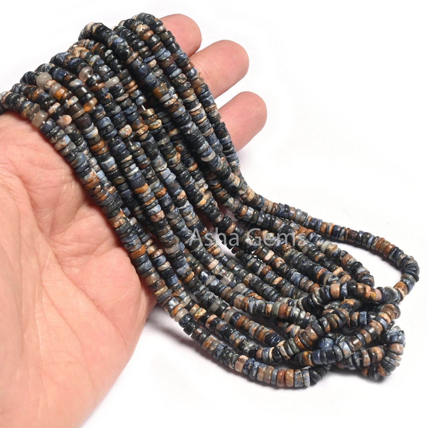 Beautiful Pietersite Smooth Heishi Tyre Gemstone Beads,4.5-5 mm Natural Pietersite Handmade Flat Wheel Shape Beads Jewelry Making Craft SALE