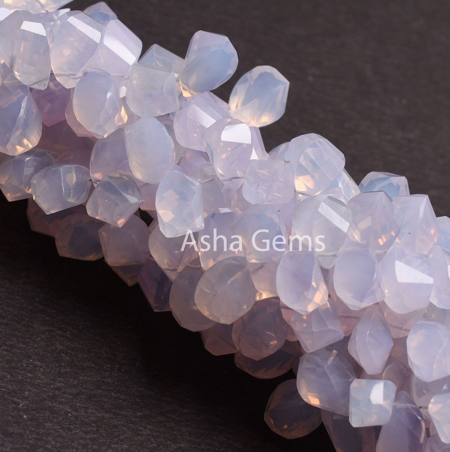 Lavender Quartz Fancy Twisted Drop Beads,8"Strand Purple Lavender Quartz Faceted Teardrop Gemstone Briolette Bead, Lavender Quartz Bead SALE