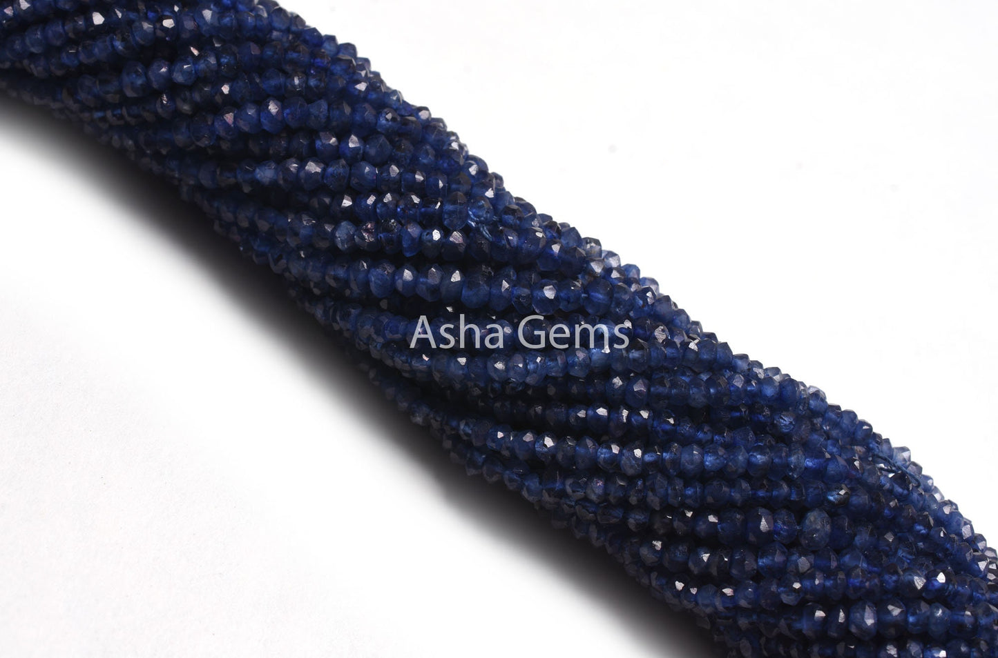 3mm Blue Iolite Faceted Rondelle Shape Beads,14 Inch Strand Iolite Indian Cut Gemstone Center Drill Beads, Iolite Bead Jewelry Necklace SALE