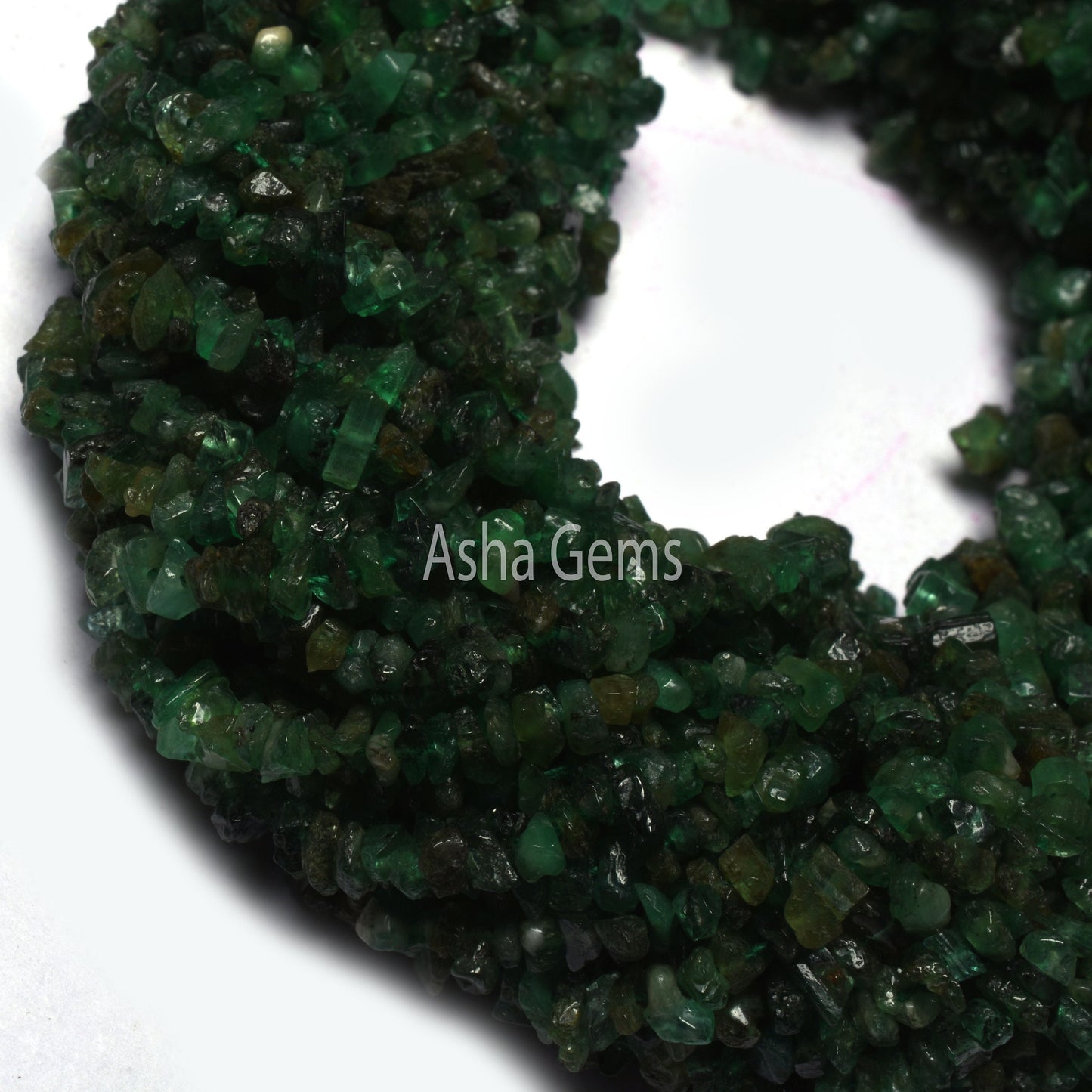 Green Emerald Uncut chip Beads,16" Strand Natural emerald Smooth raw rough Gemstone Uneven Beads small size Emerald Beads Jewelry Necklace