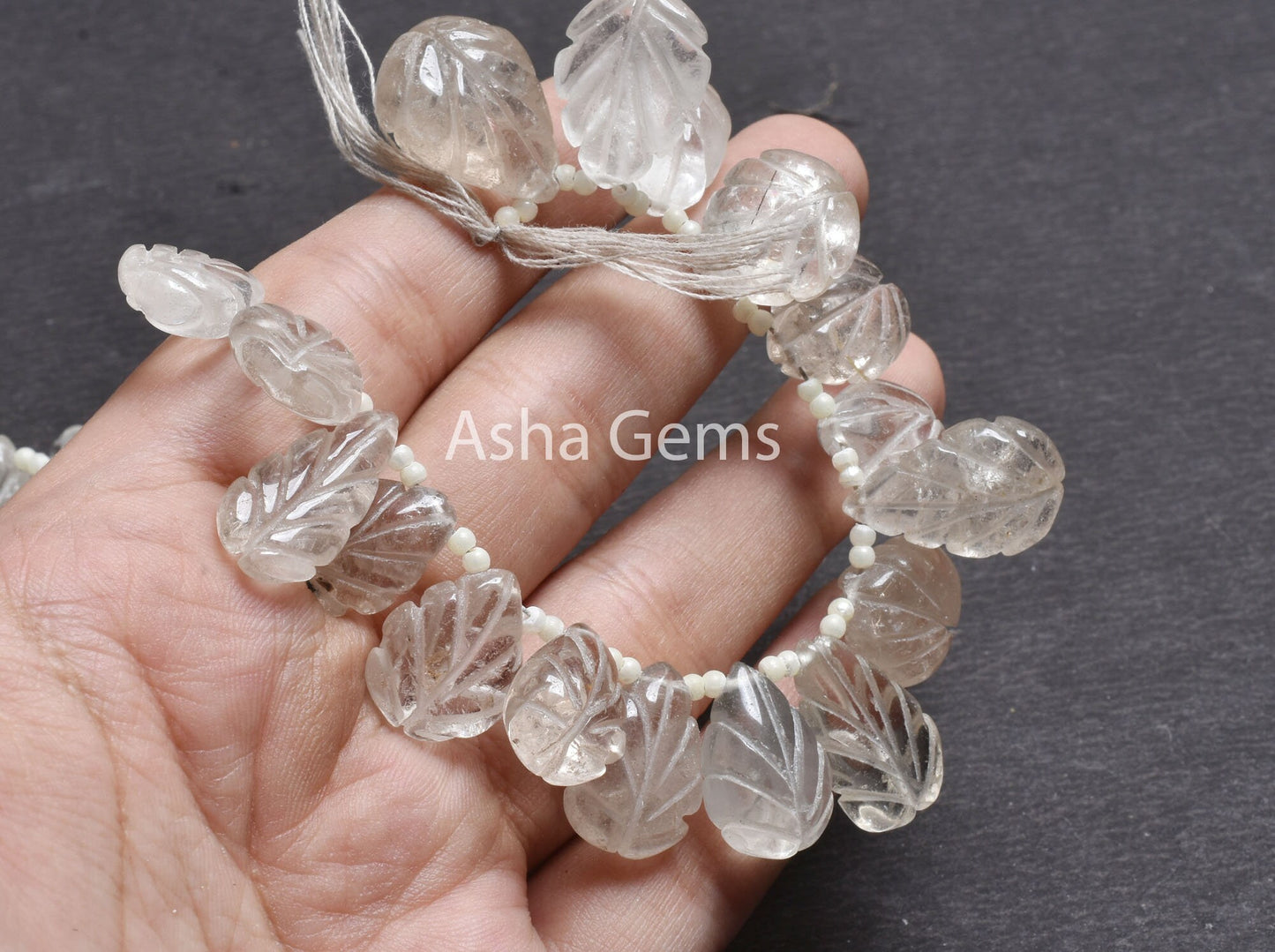 Beautiful White Rutile Carved Pears Shape Beads,9" Strand, Natural Rutile Carved Teardrop Beads,Rutile Carve Beads Handmade Jewelry Making
