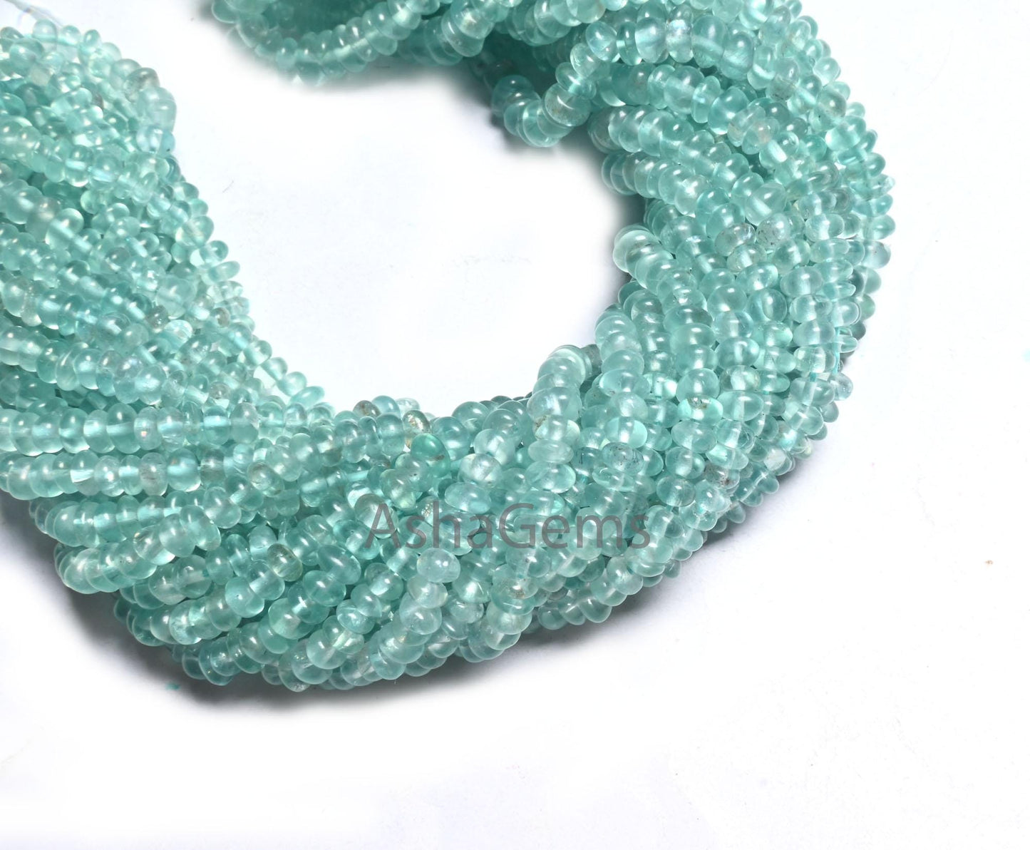 16" Strand Sky Blue Apatite Smooth Uneven Rondelle Shape Beads, Natural Apatite Plain Handmade Gemstone Bead Apatite Bead Jewelry SALE Craft (AG 12290)