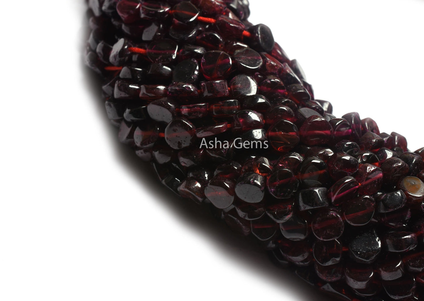 Natural Red Garnet Smooth Coin Beads, 6 mm Uneven Coin Shape Handmade Gemstone Beads, Garnet Straight Drill Flat Coin Beads For Jewelry SALE (AG 10835)