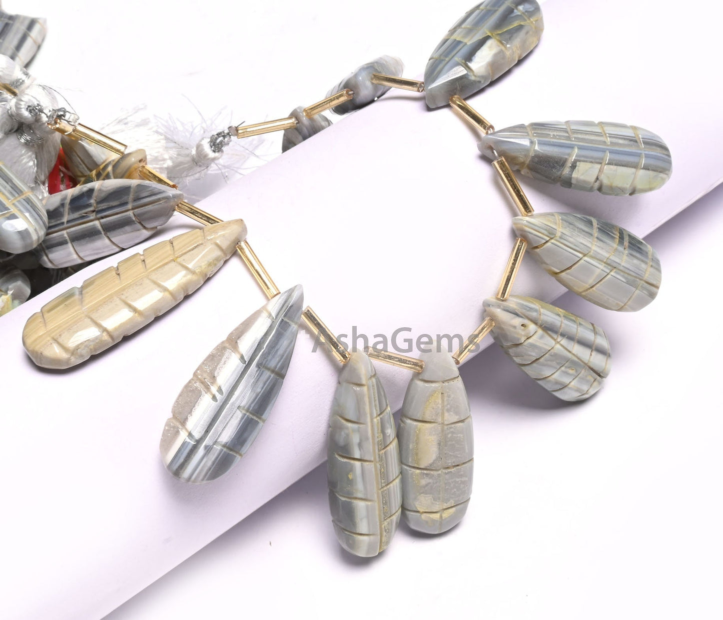 Beautiful Shaded Grey Green Opal Carved Pears Shape Gemstone Beads, Opal Carving Fancy Shape Handmade Carved Teardrop Beads Jewelry Makings
