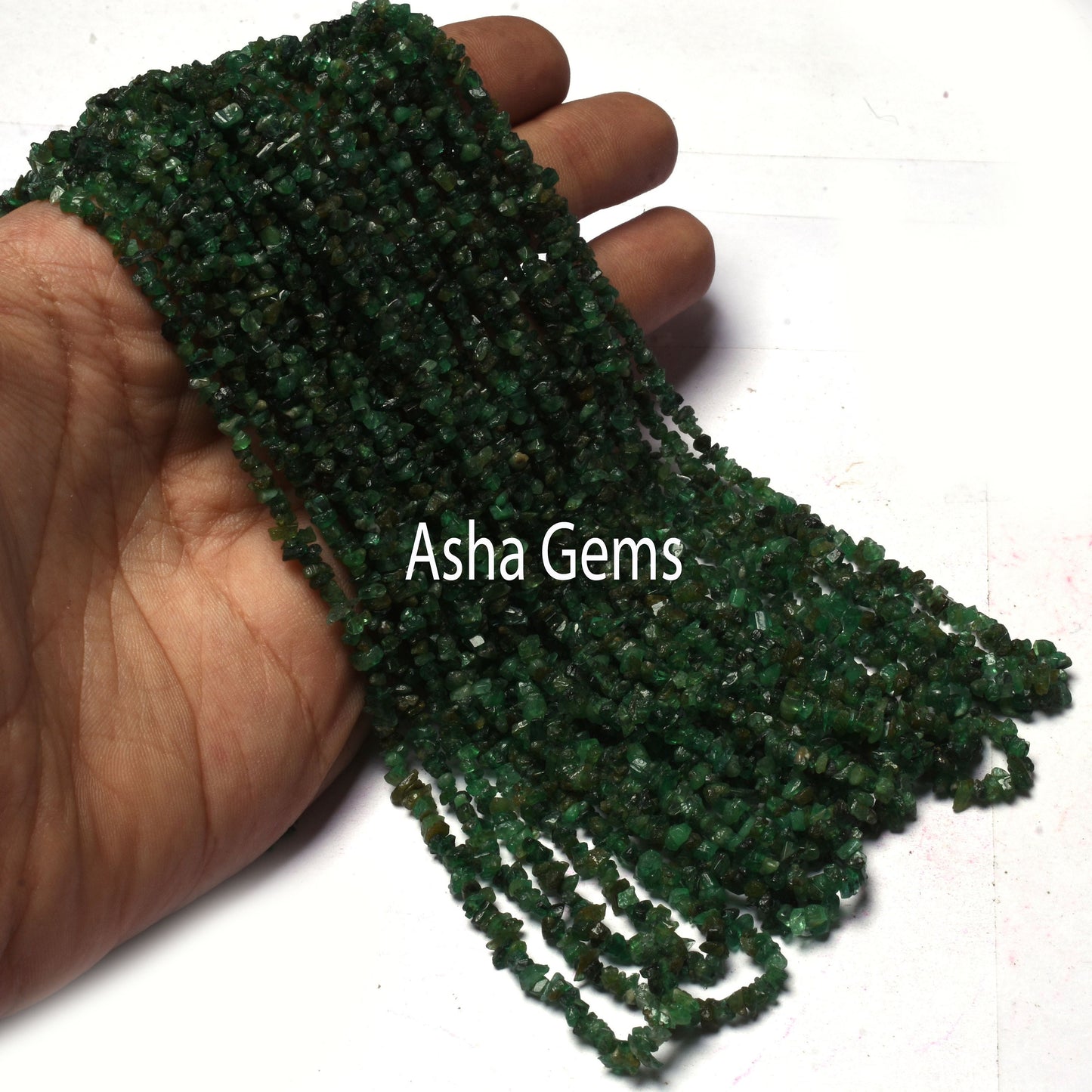 Green Emerald Uncut chip Beads,16" Strand Natural emerald Smooth raw rough Gemstone Uneven Beads small size Emerald Beads Jewelry Necklace