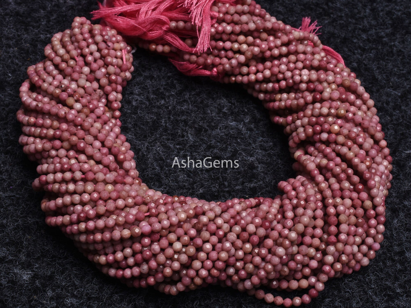 Beautiful Pink Rhodonite Micro Faceted Rondelle Gemstone Beads,3 mm Natural Rhodonite Beads, Rare Rhodonite Machine Cut Center Drill Beads