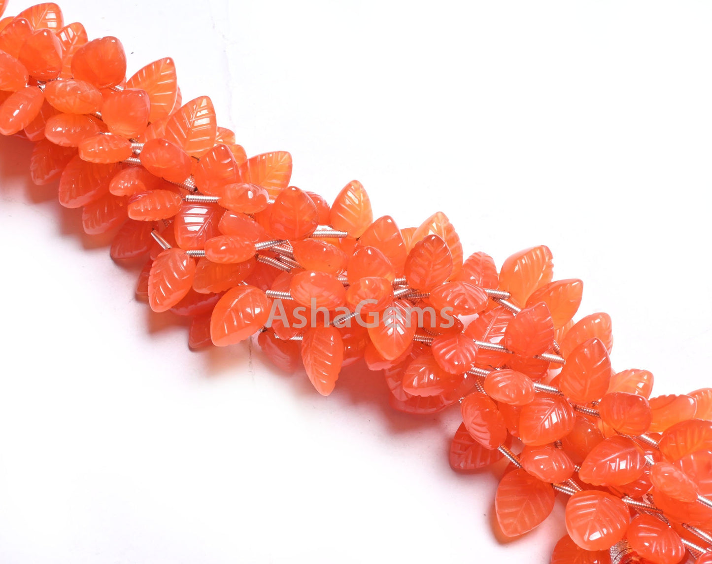 AAA Quality Carnelian Fancy Leaves Shape handmade Carving Beads, Orange Carnelian Carved Pear Briolette Gemstone Beads Jewelry Making Craft