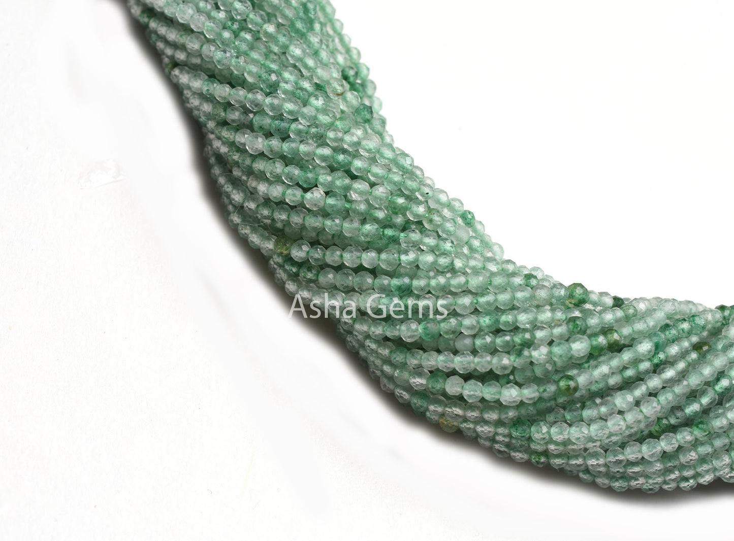 Beautiful AAA Green Strawberry Quartz Micro Cut Faceted Beads 2 mm Natural Strawberry Machine Cut Rondelle Gemstone Beads Jewelry Craft SALE