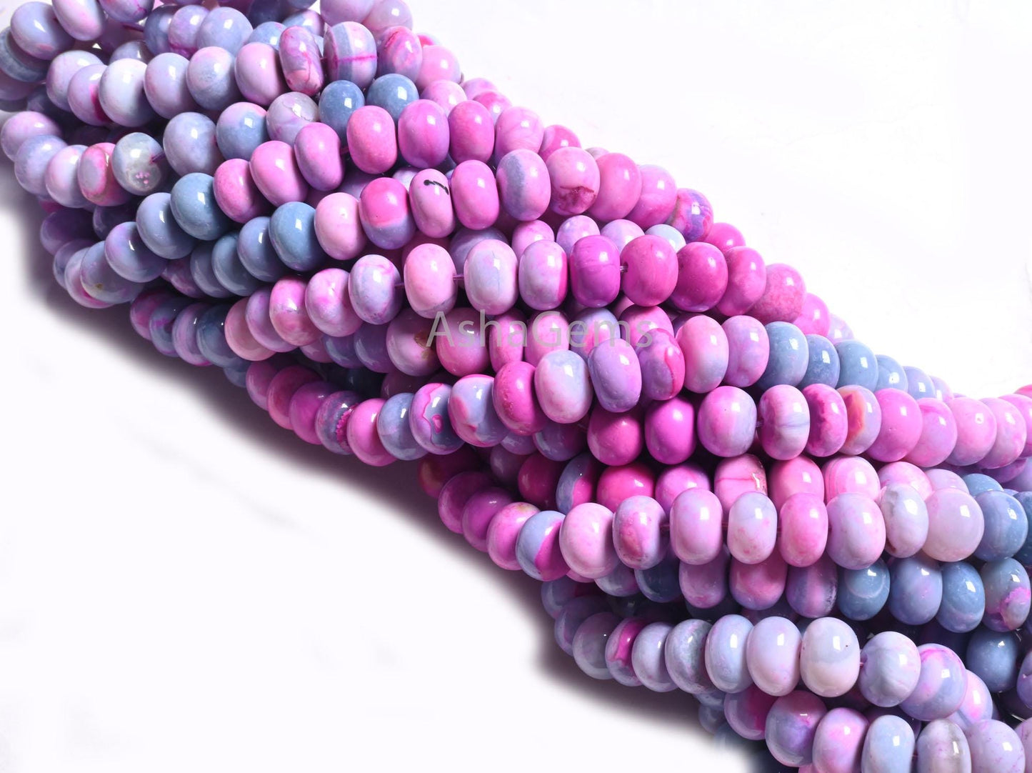 Beautiful Multi Pink Blue Opal Gemstone Beads,8 mm Shaded Opal Smooth Rondelle Beads,16" AAA Quality Multi Opal Handmade Beads Jewelry Craft