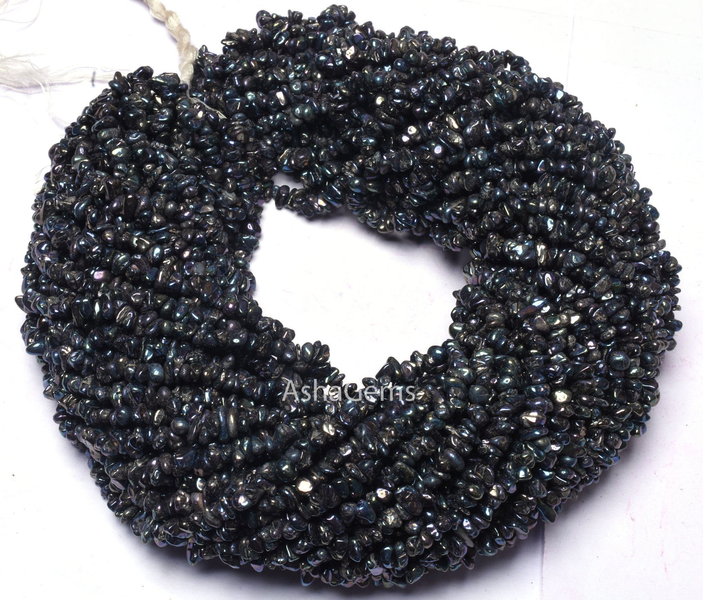 Rare Natural Black Spinel Mystic Coated Uncut Chip Beads,34"Beautiful Spinel Coated Rough Raw Gemstone Beads, Spinal bead Jewelry Craft SALE