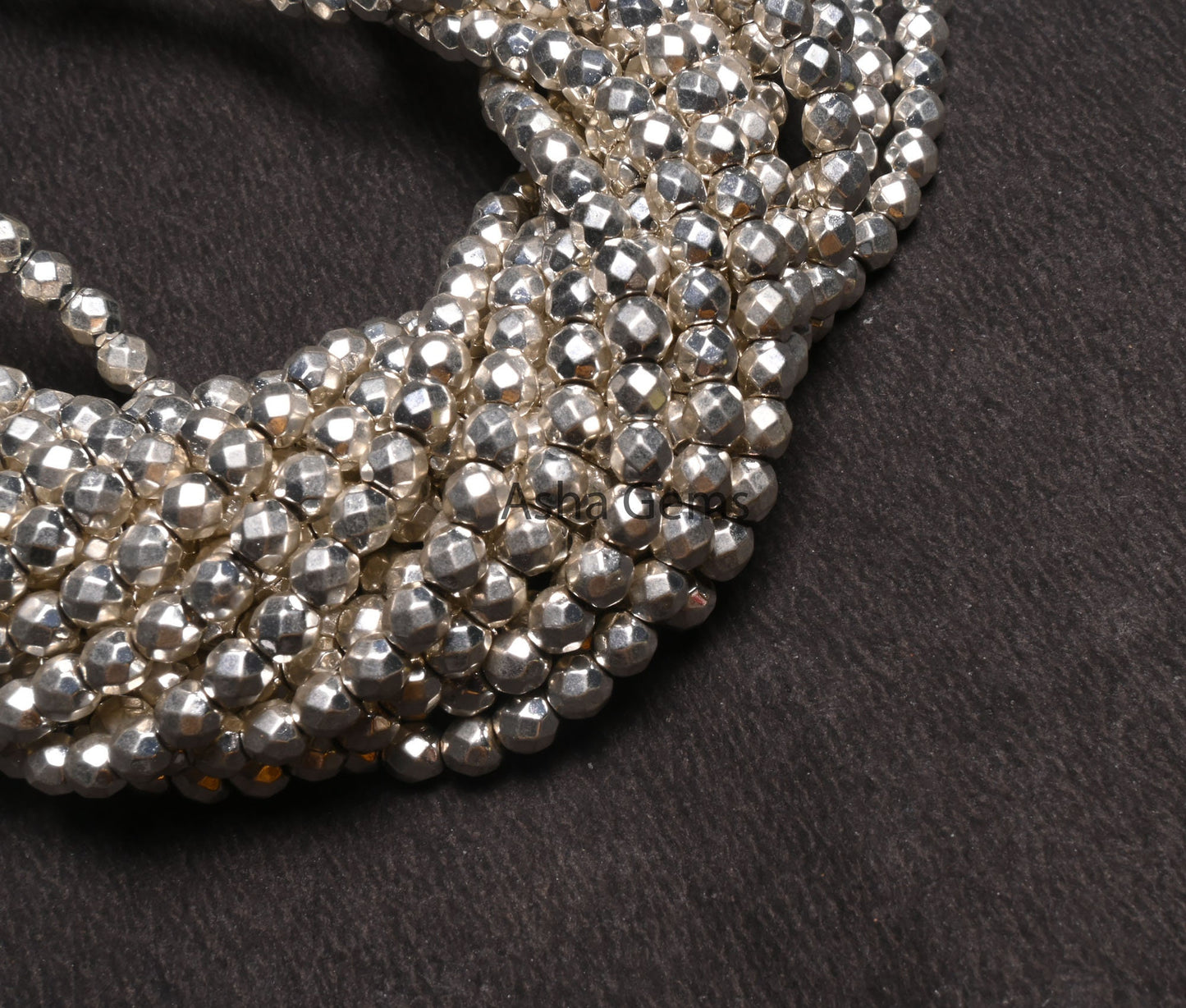 4 mm Silver Pyrite Rondelle Indian Machine Cut Gemstone Loose Beads, Fine Quality Pyrite Faceted Beads,15.5" Pyrite Bead Jewelry Crafts SALE