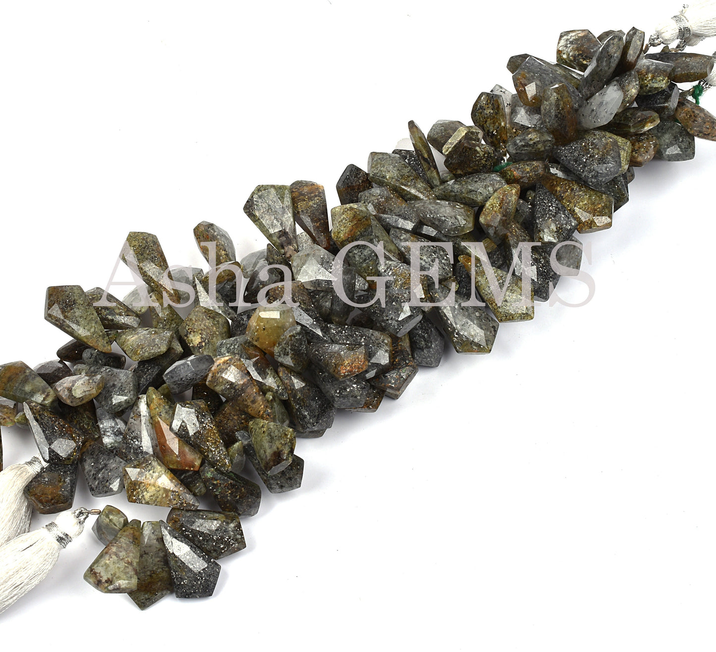 Beautiful Black Sunstone Fancy Shape Beads,7.5"Strand Rare Green Black Sunstone Faceted Fancy Beads, Natural Sunstone Faceted Briolette SALE
