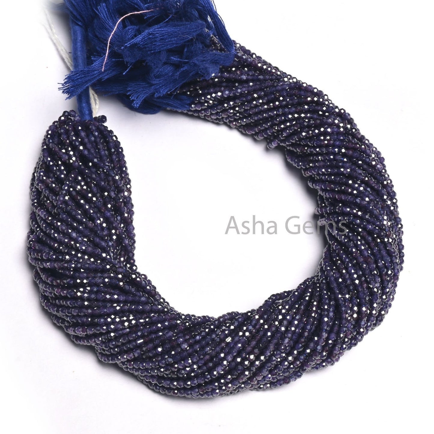 Beautiful Indigo Blue Zircon Micro Cut Faceted Gemstone Beads 2.5 mm AAA Blue Cubic Zircon faceted Rondelle Beads Jewelry Making Craft SALE