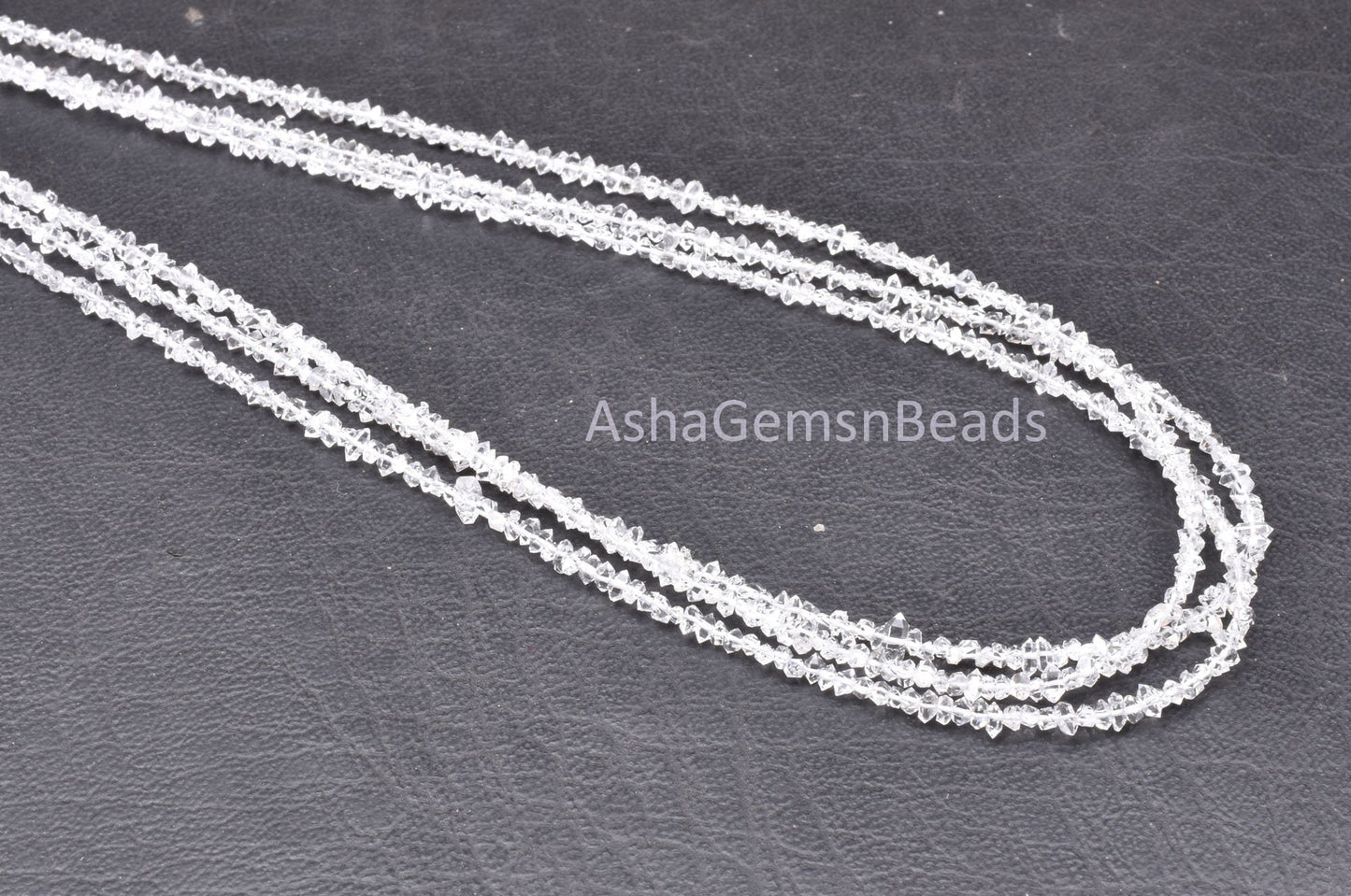 AAA Herkimer Diamond Nugget Shape Beads,16 inch, Natural White Diamond Quartz Polish Rough Faceted Beads,13 Carat Strand, Tiny Raw Bead SALE