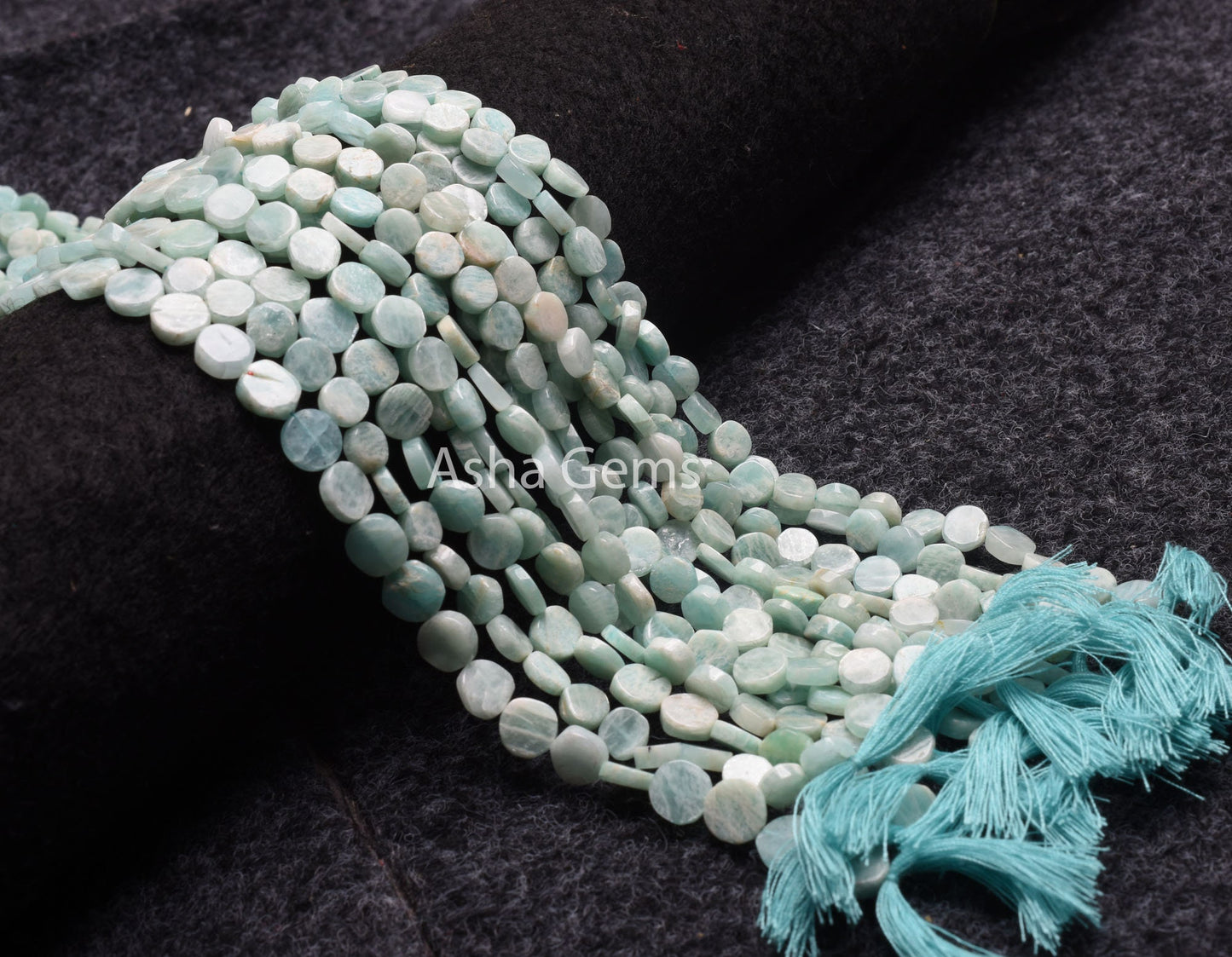 13" Strand Blue Amazonite Handmade Uneven Shape Coin smooth Beads, Natural Amazonite Straight Drill Flat Coin Beads, Amazonite Bead Jewelry