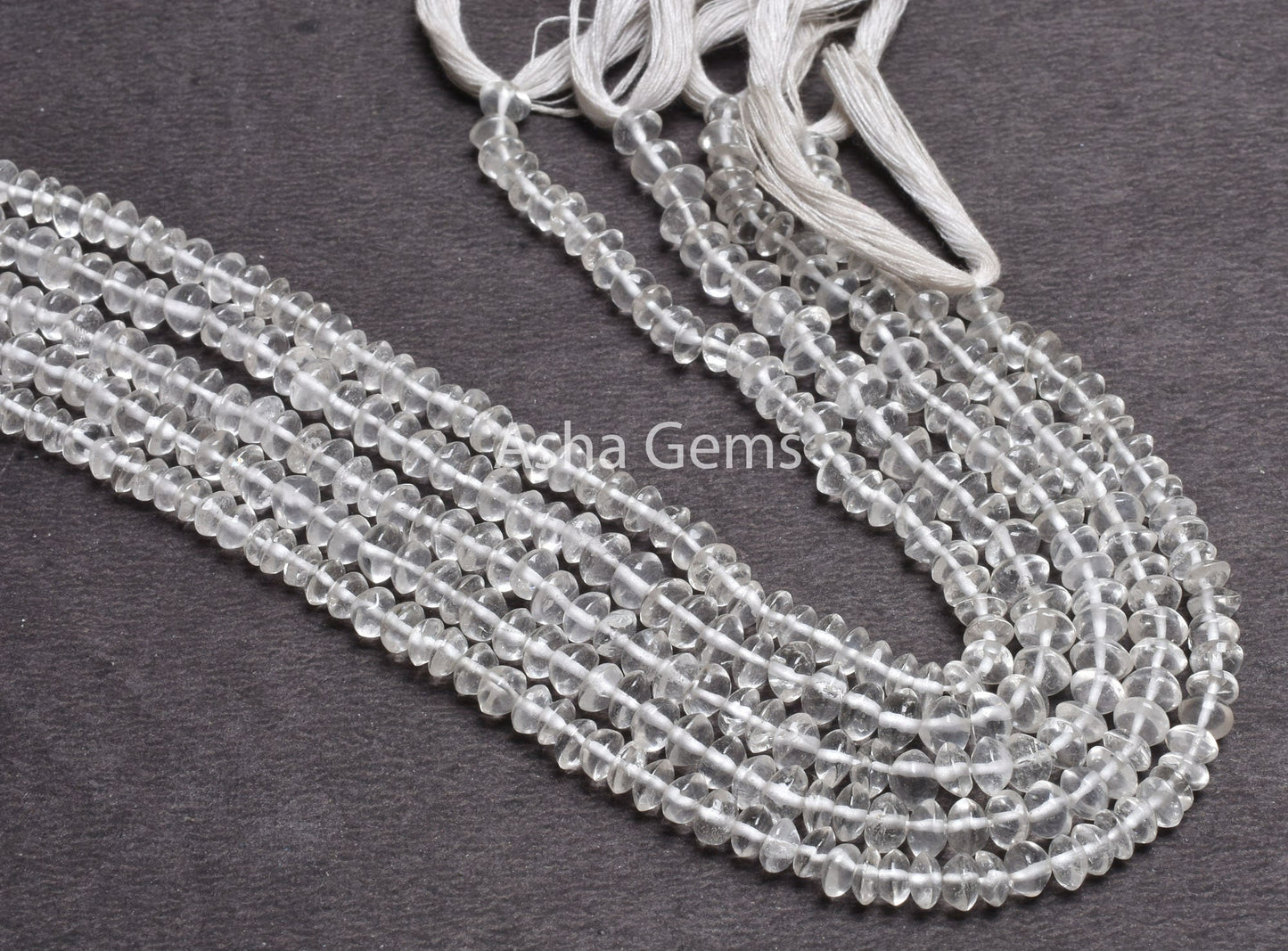 Natural Crystal Quartz Smooth Button Shape Gemstone Beads,13" Clear Crystal Plain Button, White Crystal beads handmade jewelry Crafts SALE