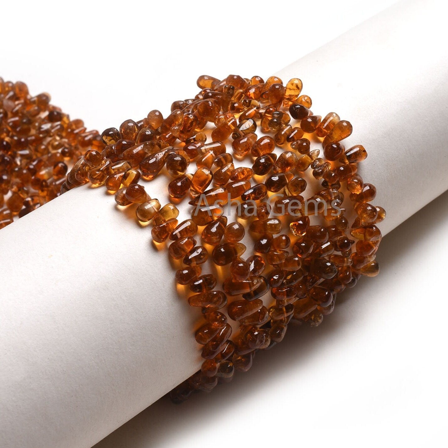 13" Strand Natural Yellow Citrine Quartz smooth Drops Shape Beads, Dark Honey Yellow Citrine Plain Handmade Uneven Teardrop Side Drill Beads