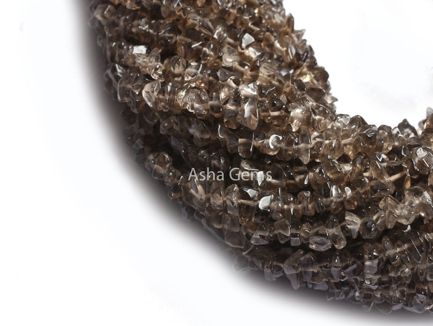 34" Strand Natural Smoky Quartz Chips Raw Uncut Gemstone Beads, light Smoky Quartz Smooth Raw Rough Beads,4-5.5 mm Smoky Beads Jewelry Sale
