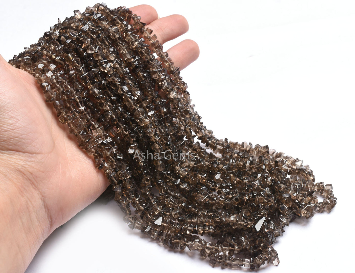 Smoky Quartz Uncut Chip Gemstone beads,34" Strand Natural Black Smoky Smooth Raw Rough Polish Beads, Fine Smoky Bead For Jewelry Making SALE