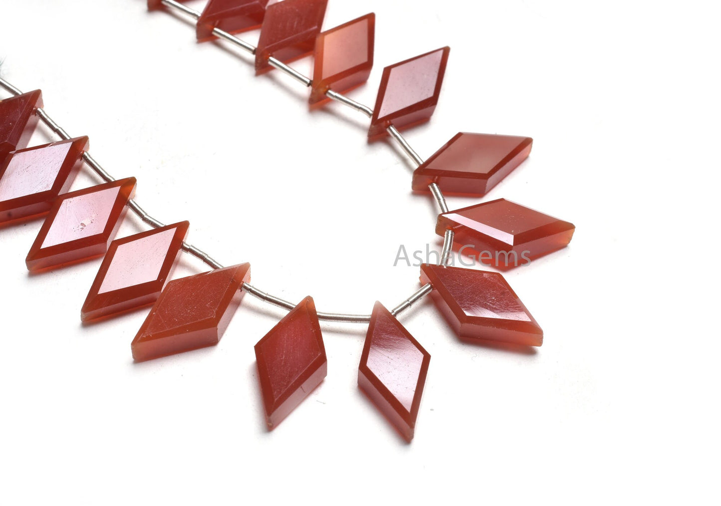 AAA Quality Red Onyx Faceted Rhombus Shape Beads,9-18 mm Red Onyx Fancy Flat rhombus Side Drill Gemstone Briolette Beads Jewelry Crafts SALE