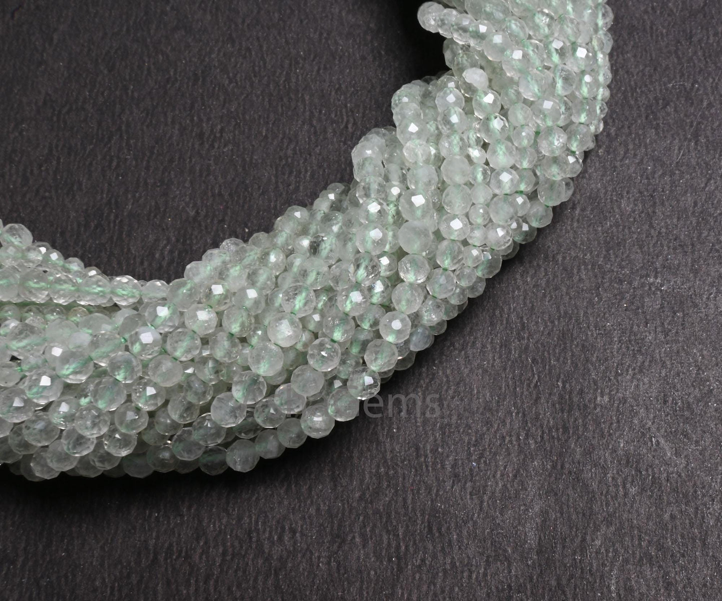 Beautiful Green Amethyst Micro Cut Rondelle Beads,13"Natural Green Amethyst Machine Cut Faceted Gemstone Amethyst Bead Jewelry Necklace SALE