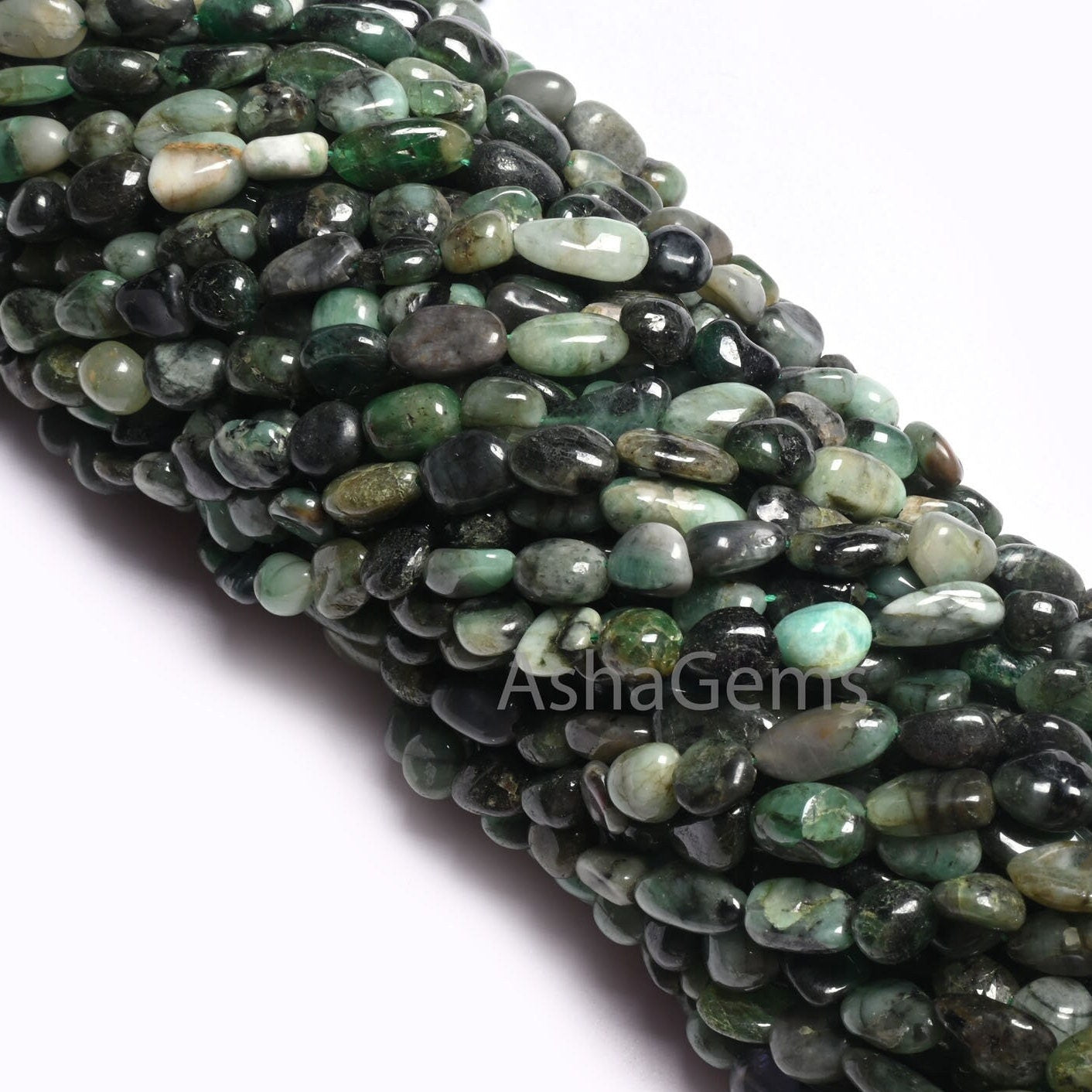 Beautiful Green Emerald Smooth Nugget Shape Gemstone Loose Beads, Sakota emerald Nugget Tiny Handmade Tumble Emerald Bead Jewelry Craft SALE
