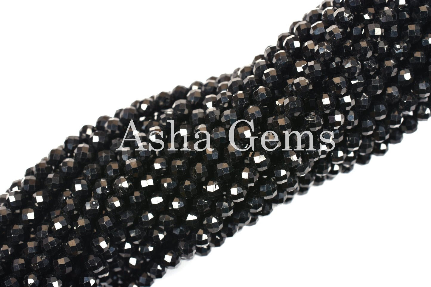 Natural Black Spinel Faceted Roundelle Beads,2, 2.4mm Spinel Micro Cut Beads, AAA Black spinal Gemstone Beads Jewelry Makings Craft Necklace