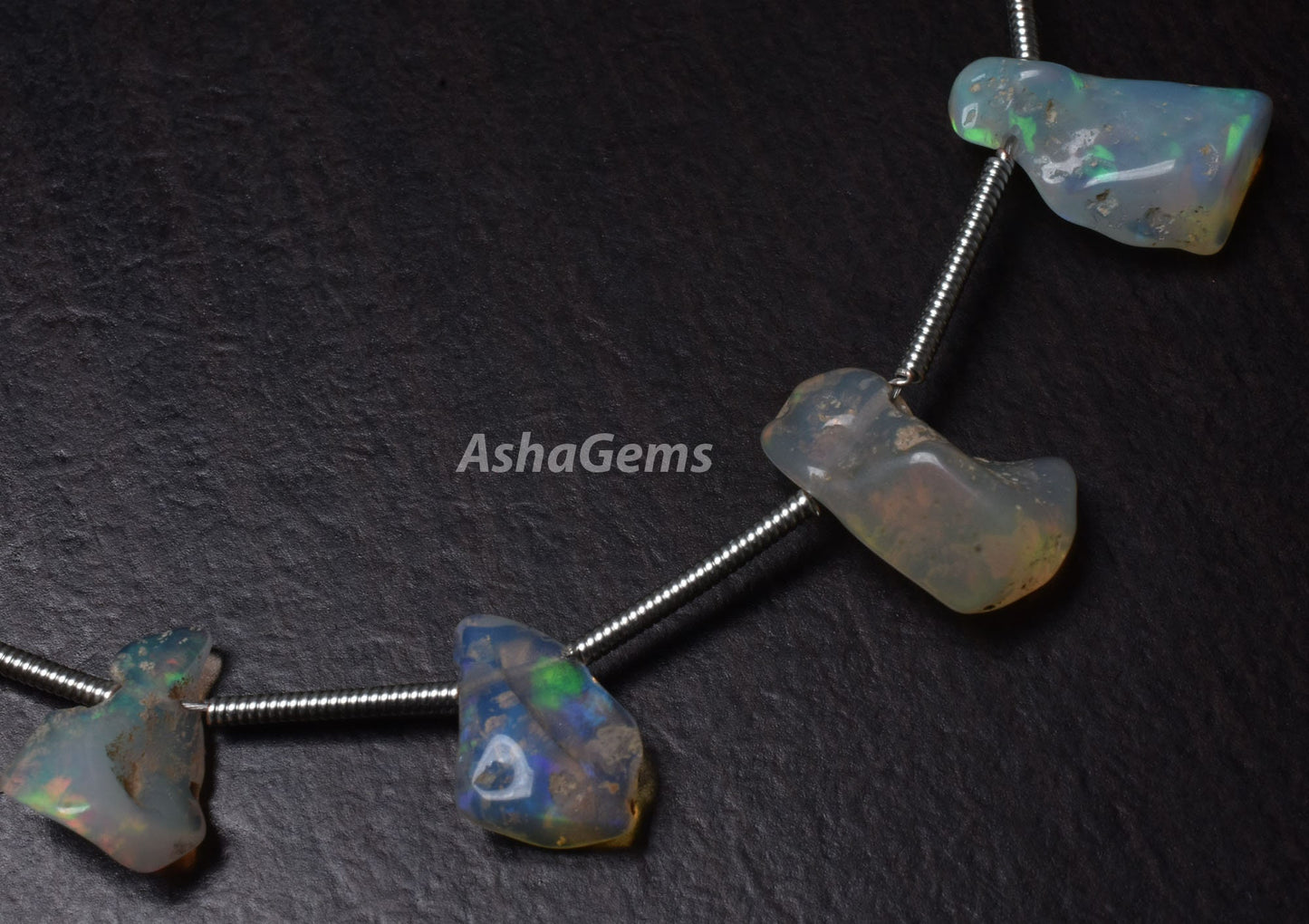 Beautiful Multi Flashy Fire Ethiopian Opal Raw Nuggets Beads, Natural Rainbow Fire Rough Ethiopian opal Beads,Untreated Rock mineral Opal