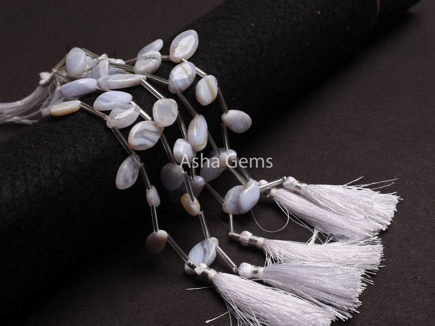 Natural Blue Lace Agate Uneven Marquise Shape Beads, Blue Lace Agate Handmade Marquise Briolette Gemstone Bead, Blue Lace Agate Bead Jewelry