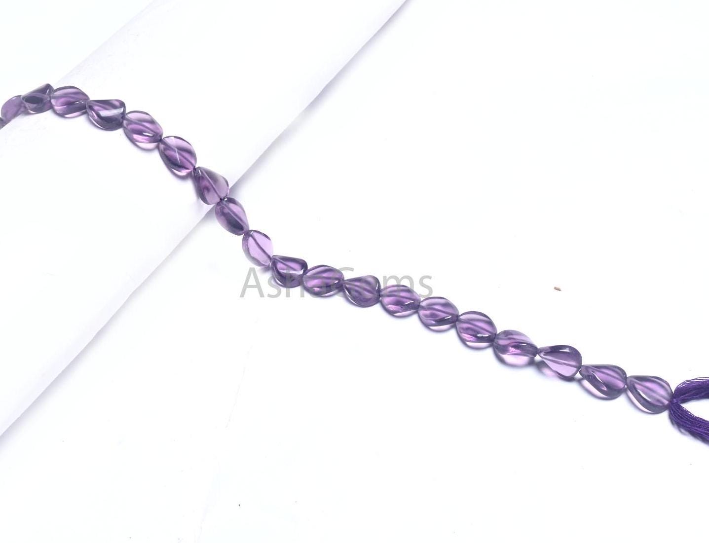 9-12 mm Beautiful Purple amethyst Color Hydro Fancy Twisted Pear Shape Beads,12" Fine Purple Hydro Smooth pear Straight Drill Beads Jewelry