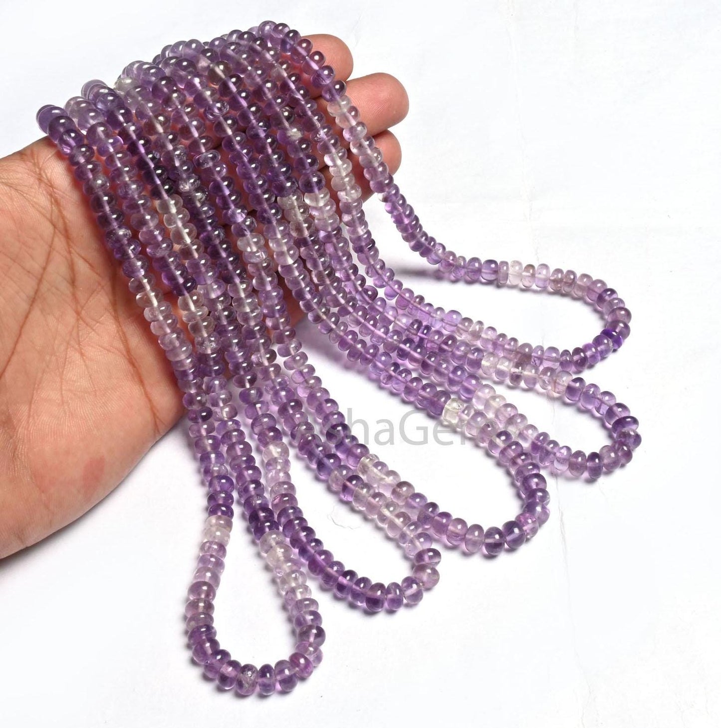 Beautiful Amethyst Smooth Gemstone Loose Beads, Fine Shaded Purple Amethyst Plain Handmade Rondelle African Amethyst Bead Jewelry Craft SALE