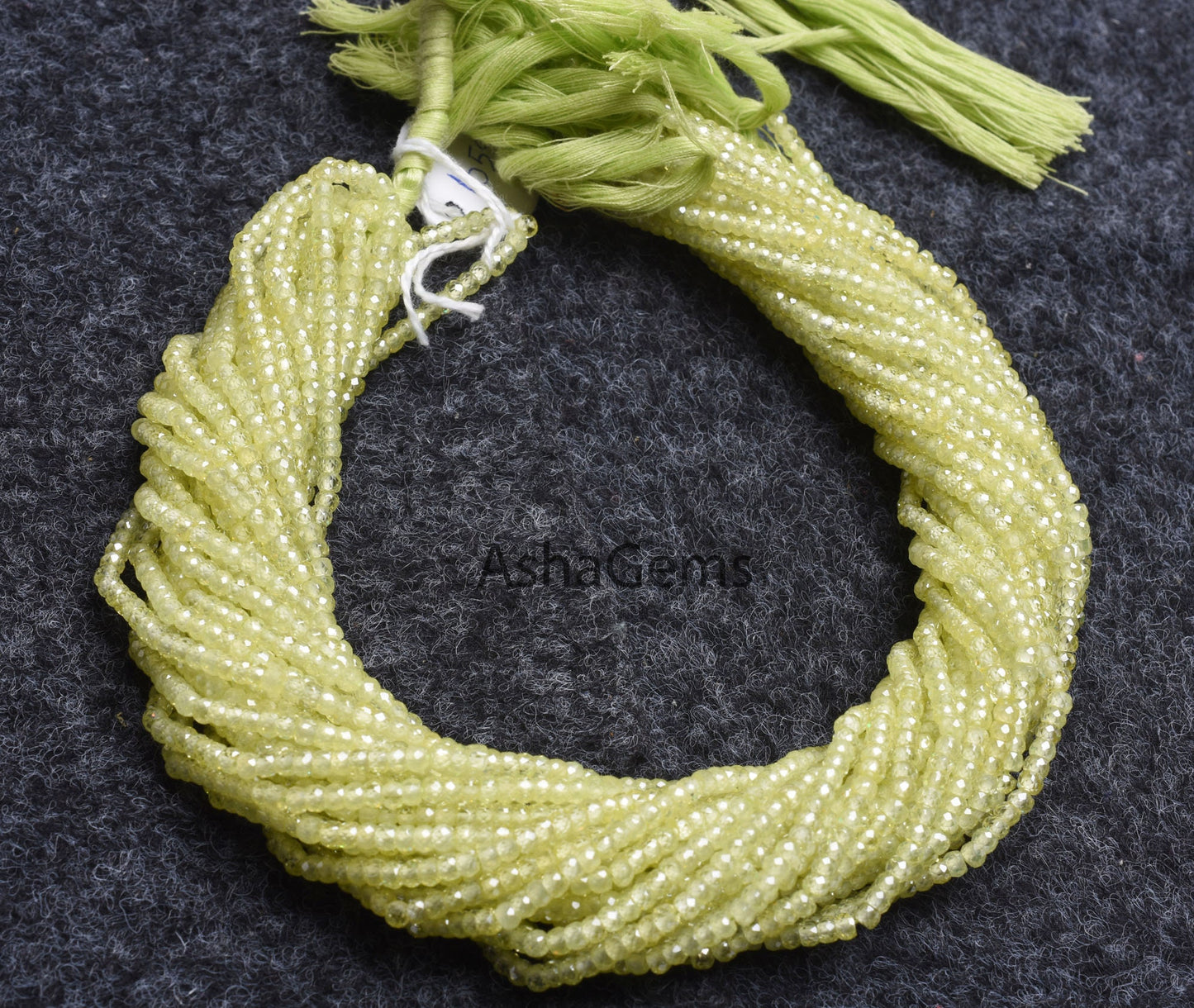 Beautiful Light Green Zircon Micro Faceted Gemstone Beads 3 mm, AAA Cubic Zircon Bead, Pistachios green Machine Cut Beads,13" Strand Jewelry
