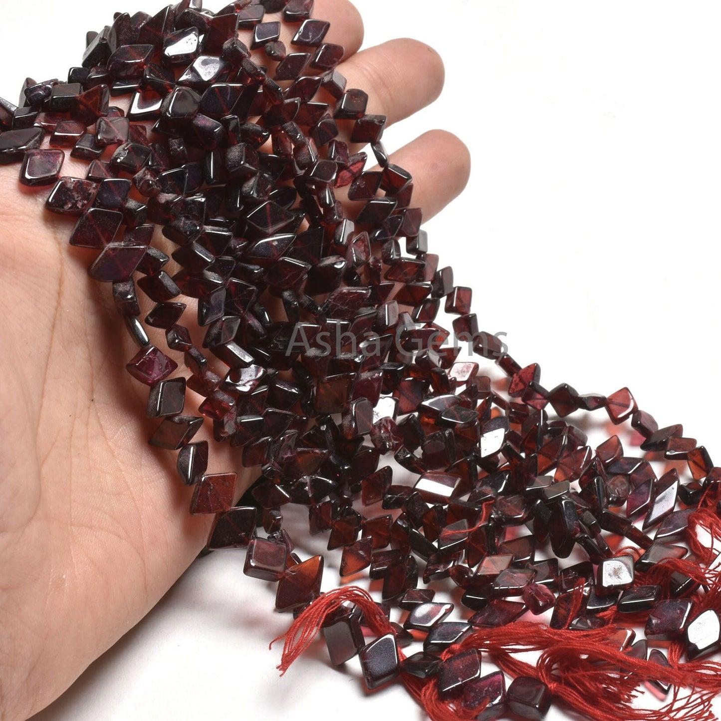 Beautiful Garnet smooth Rhombus Gemstone Beads, natural Red Garnet Plain Handmade Fancy Shape Center Drill Beads, Fine garnet Beads Jewelry