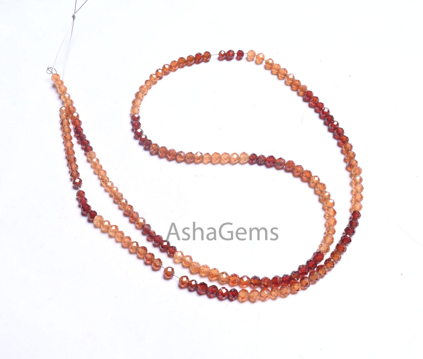17" Strand natural hessonite Faceted rondelle Shape Gemstone Beads, 3 mm AAA Shaded Brown Hessonite Micro Machine Cut Beads Necklace Jewelry