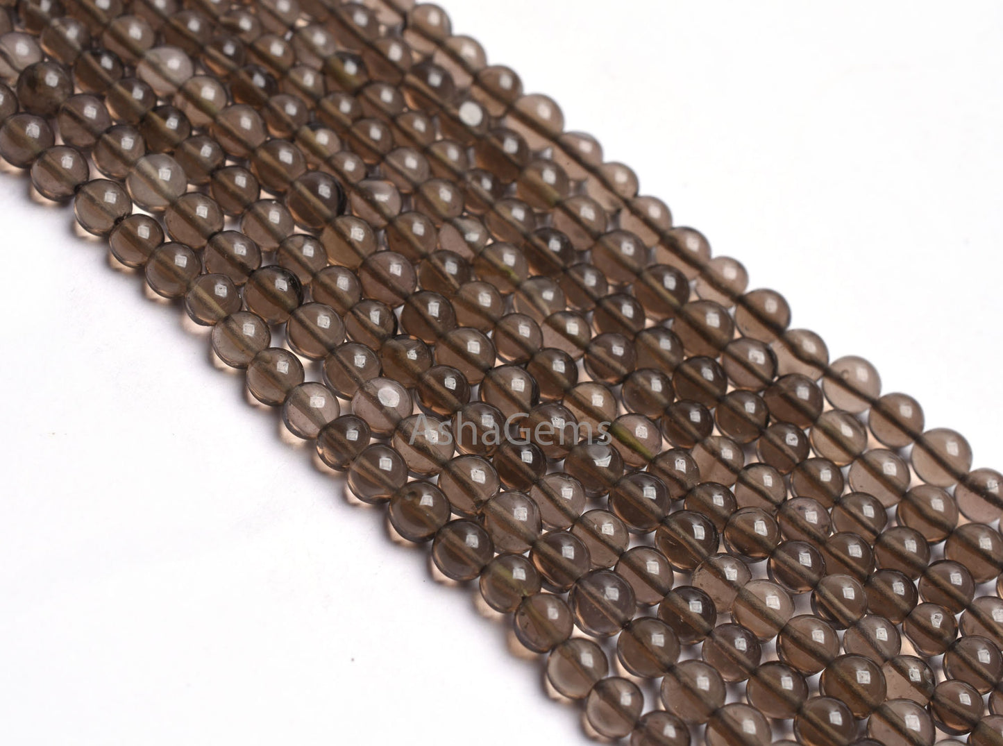 4 mm Natural Smoky Quartz Round Shape Gemstone Beads,13" Strand Fine Smoky Smooth Round Ball Beads, Smoky Beads Jewelry makings Crafts SALE