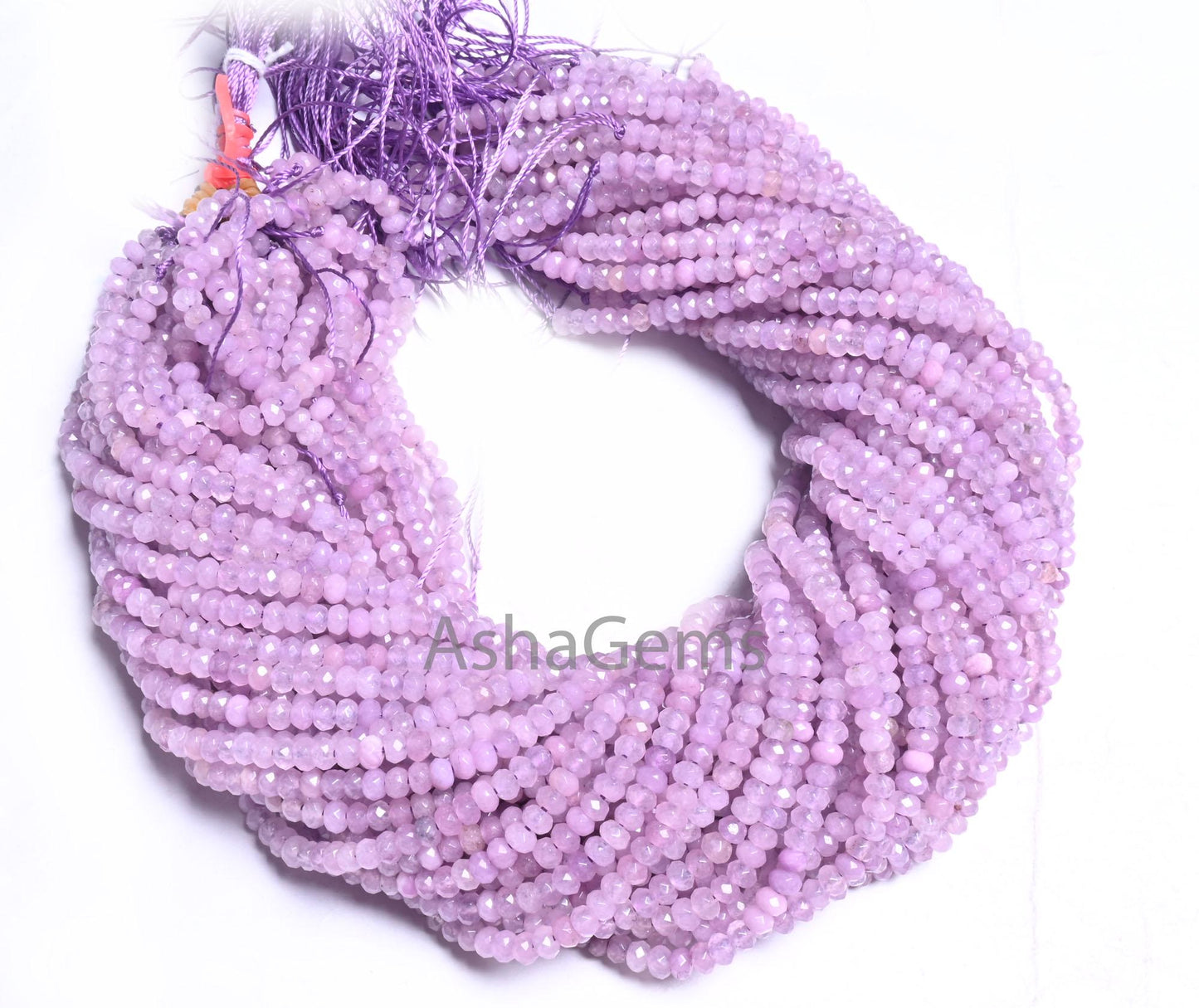 Beautiful Light Purple Lavender Color Jade Quartz Faceted Rondelle Gemstone Beads,4.5mm Jade Machine Cut Jade Quartz Bead Jewelry Craft SALE