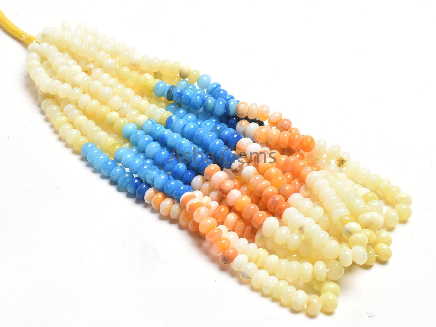 AAA Multi Color Shaded Opal Smooth Rondelle Beads, Rainbow Opal Beads, Disco Opal Plain Handmade Gemstone Loose Bead Jewelry Handicraft SALE