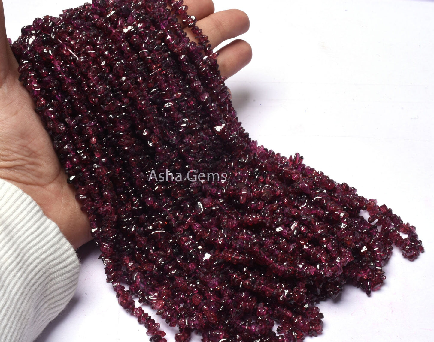 Fine Quality Rhodolite Garnet Gemstone Uncut Chips,34"Strand Pink Garnet Smooth Raw Rough Beads, Garnet Beads for jewelry making Craft SALE