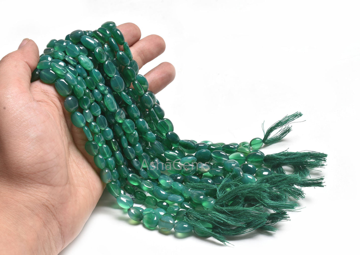 Green Onyx Smooth Oval Gemstone Loose Beads, Beautiful Onyx Plain Handmade Uneven Nugget Oval Straight Drill Beads, Onyx Beads Jewelry Craft