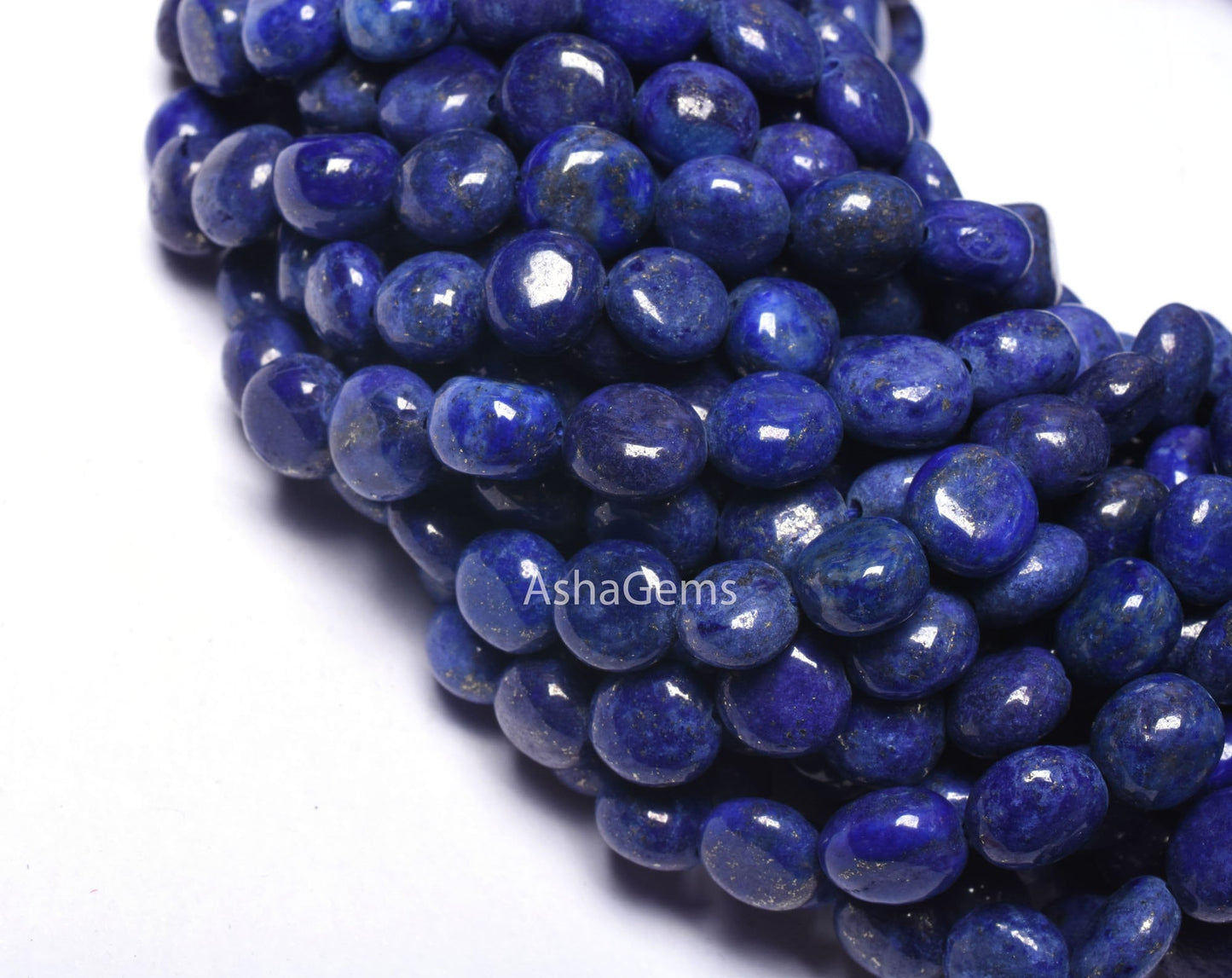 beautiful Lapis Smooth Coin Shape Beads,13" Strand Natural Blue Lapis lazuli Plain Puff Coin Handmade Gemstone Beads Lapis Bead For Jewelry