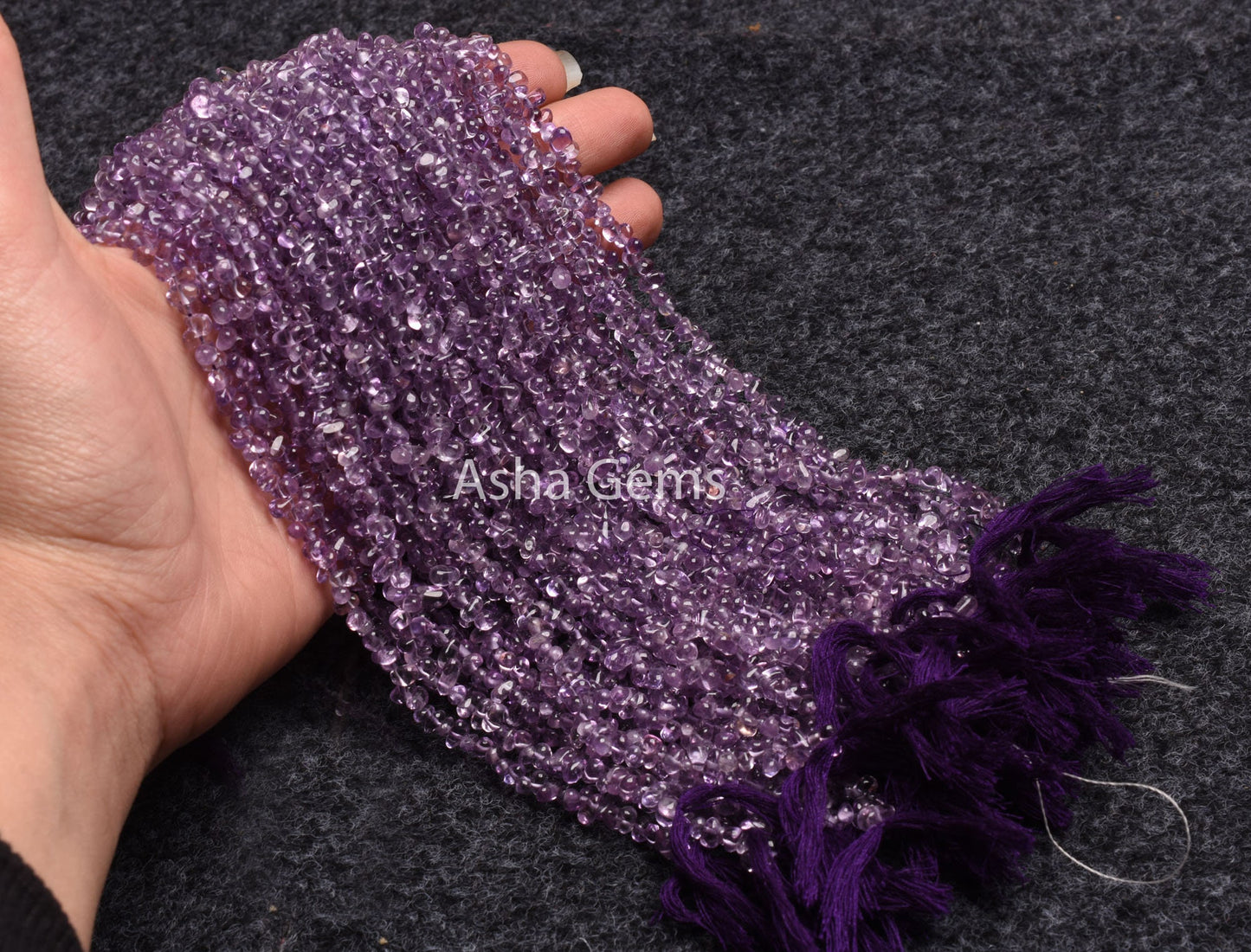 13" Strand Natural amethyst Smooth Drops Shape Beads, Natural Light Purple Amethyst Handmade Teardrop Side Drill Gemstone Bead Jewelry SALE