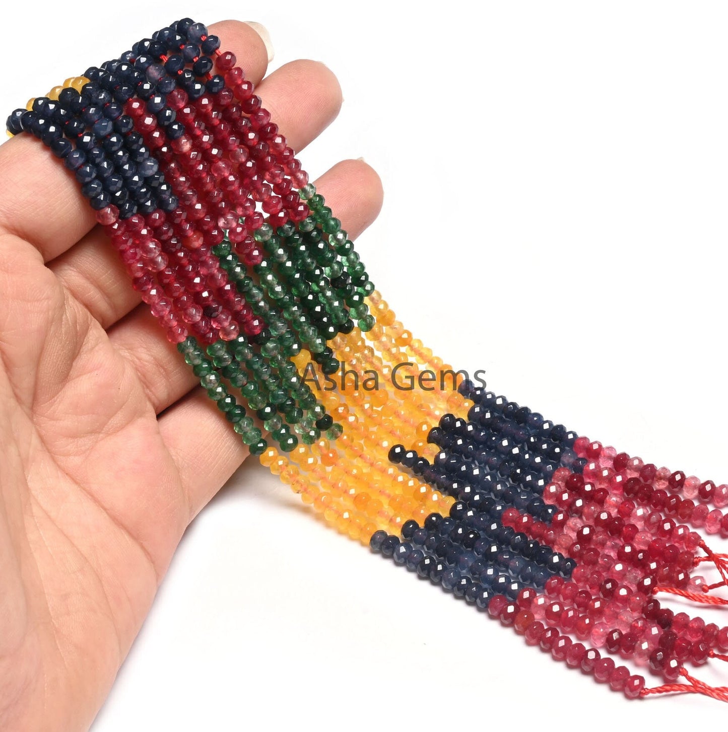 Beautiful Multi Color Jade Quartz faceted Rondelle Beads,4.5mm Fine Shaded Jade machine cut Gemstone Bead,14"Strnd Jewelry Making Craft SALE