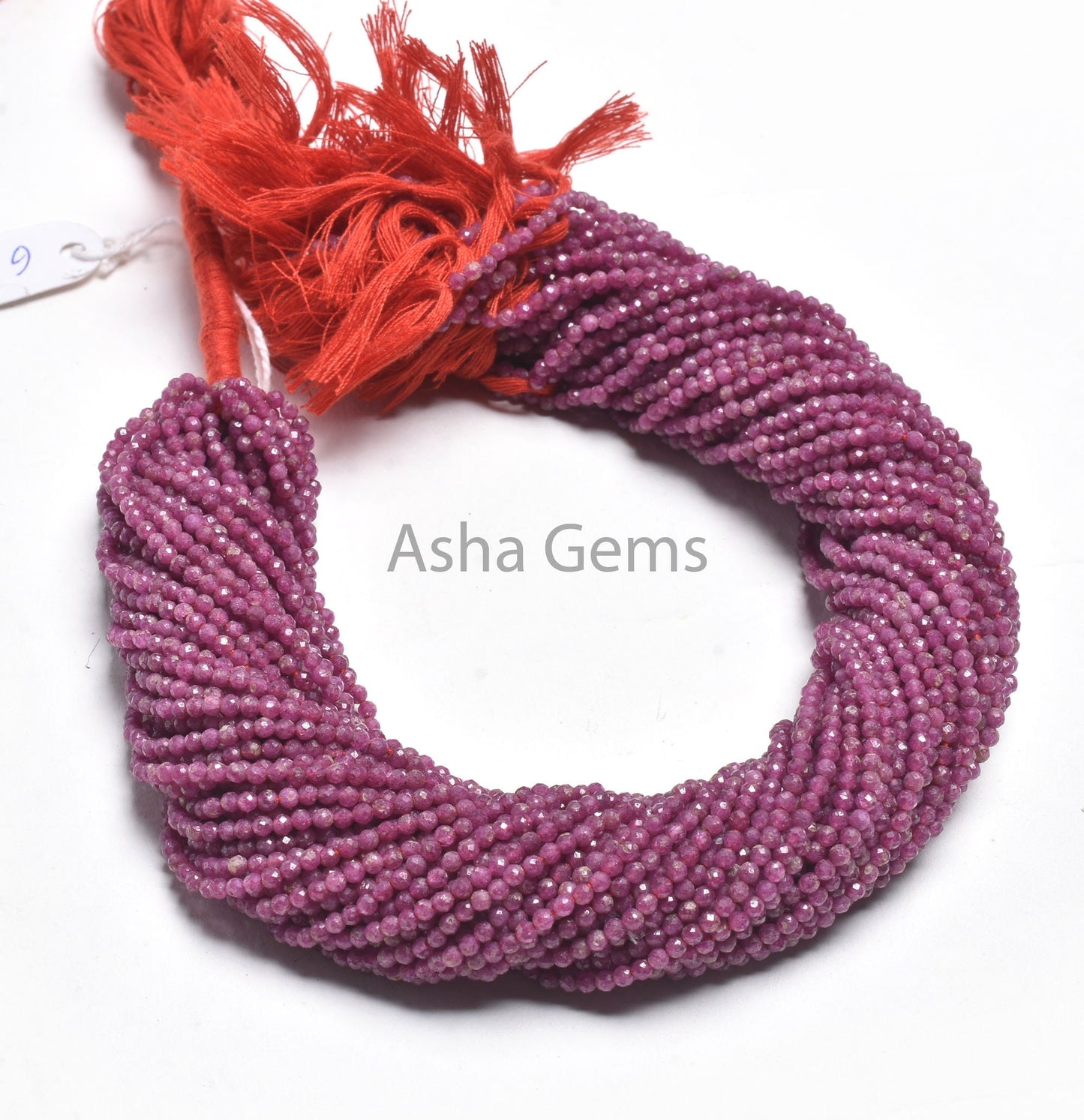 2.5 mm AAA Quality Real Ruby Micro Cut Faceted Rondelle Beads, Red Pink Ruby machine Cut Gemstone Bead, Natural Ruby Bead Jewelry Craft sale