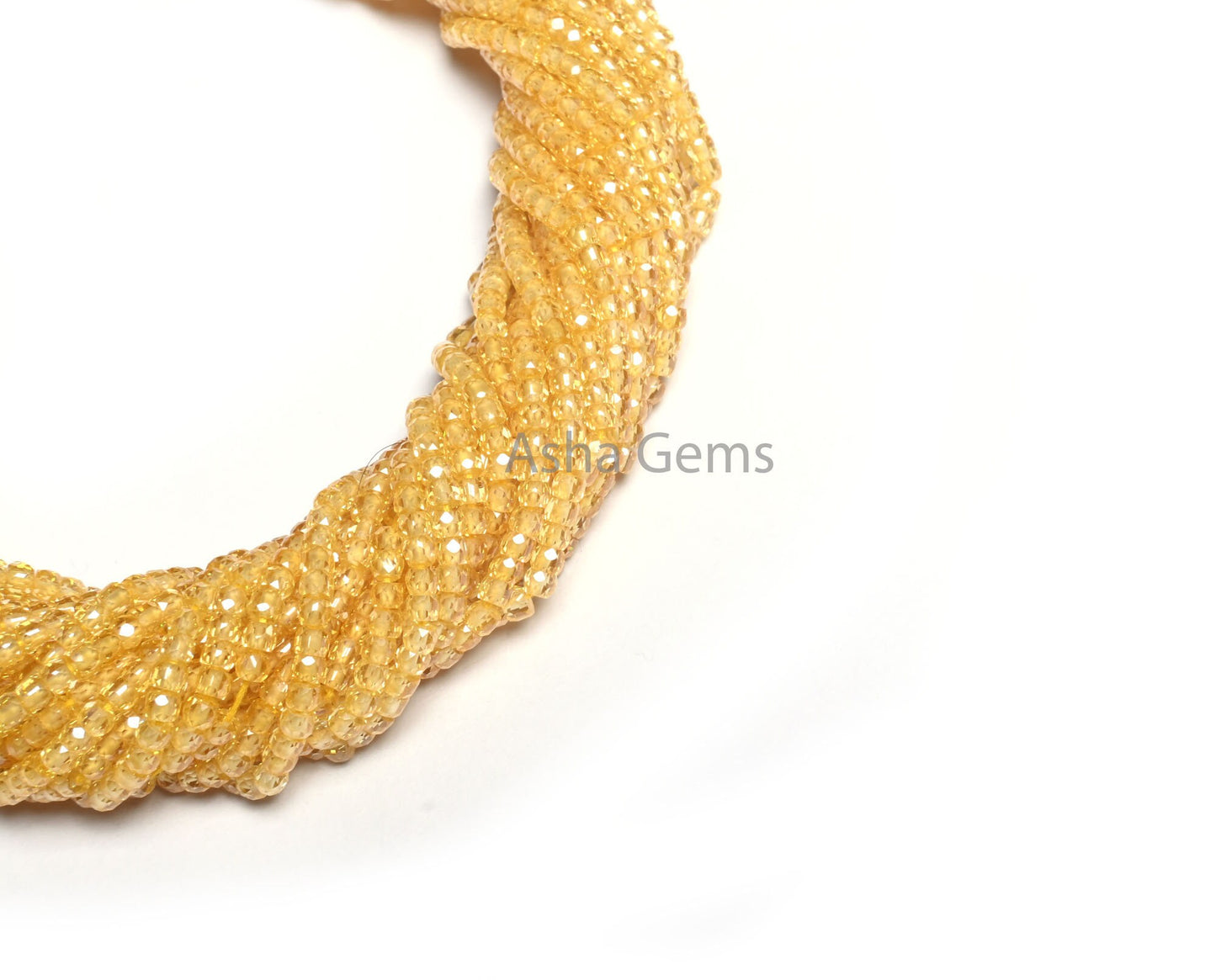 Beautiful Yellow Zircon Micro Cut Beads,3 mm Cubic Zirconia Rondelle Faceted Gemstone Beads,12.5" AAA Quality Zircon Bead Jewelry Craft SALE