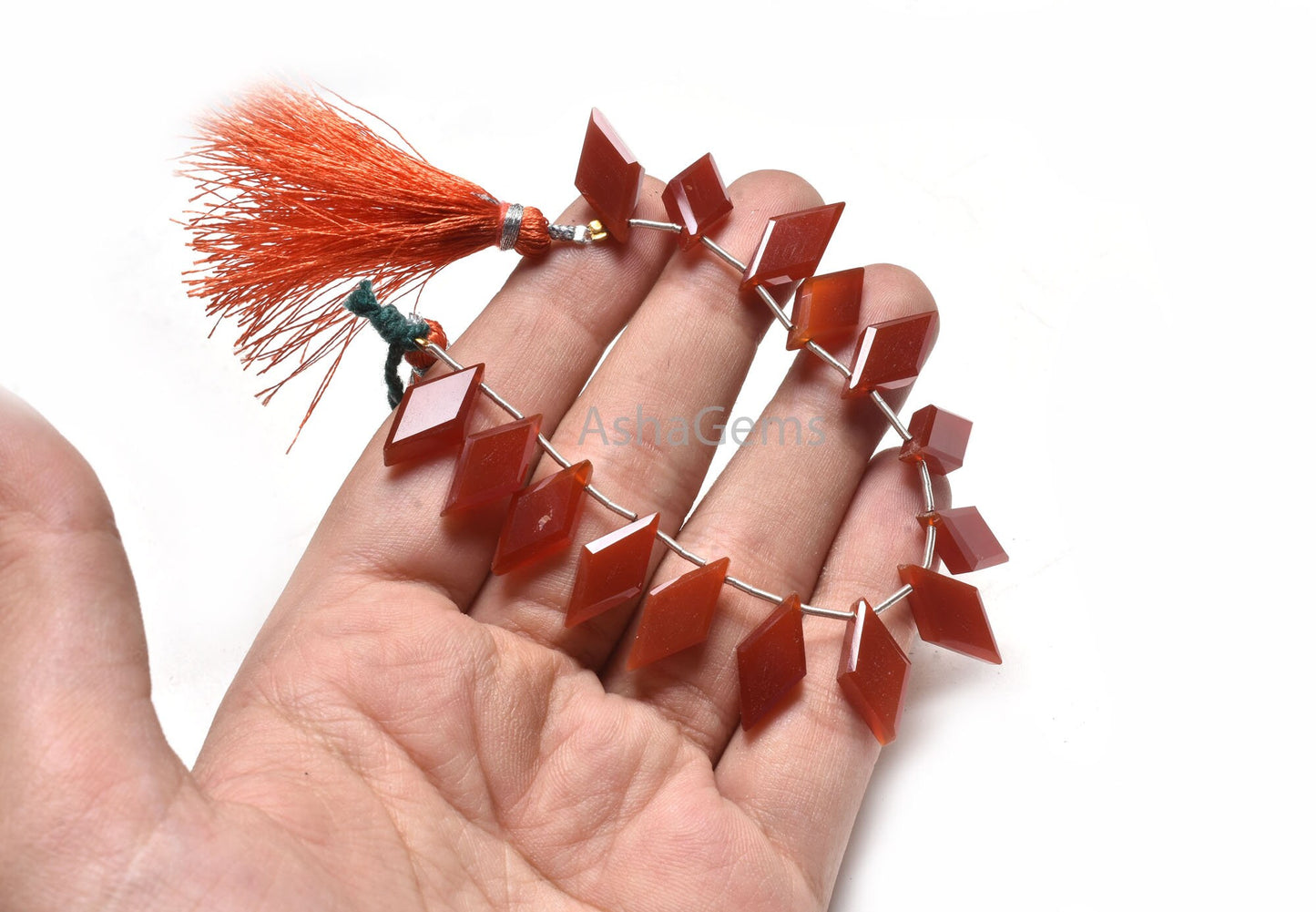 AAA Quality Red Onyx Faceted Rhombus Shape Beads,9-18 mm Red Onyx Fancy Flat rhombus Side Drill Gemstone Briolette Beads Jewelry Crafts SALE