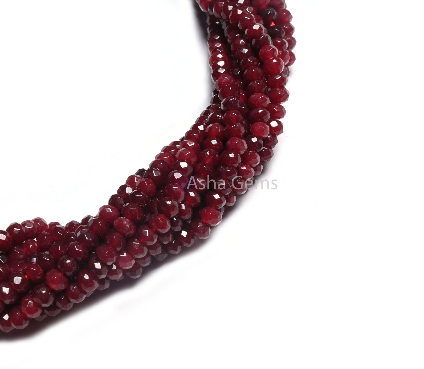 Beautiful Red Jade Quartz Faceted Gemstone Beads,4.5 mm Fine Red Jade Machine Cut Rondelle Beads, Jade Quartz Bead Jewelry Making Craft SALE