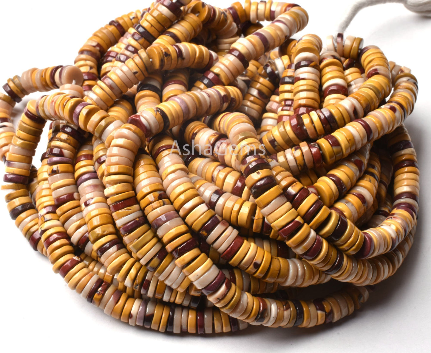 SALE Stunning Mookaite Jasper Smooth Heishi Tyre Beads ,Mookaite Gemstone Beads, Mookaite Jasper shaded Tyre Beads,8 mm,Jewelry Makings SALE