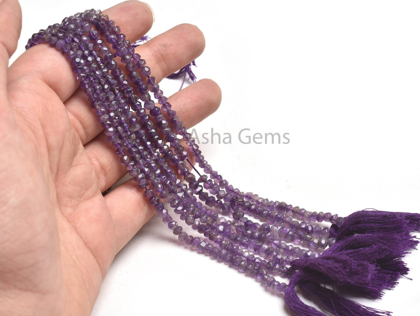 13 inch Natural African Amethyst Rondelle Shape Faceted Gemstone Beads,Purple Amethyst Hand Cut Beads,4, 4.50mm Amethyst Beads Gemstone SALE