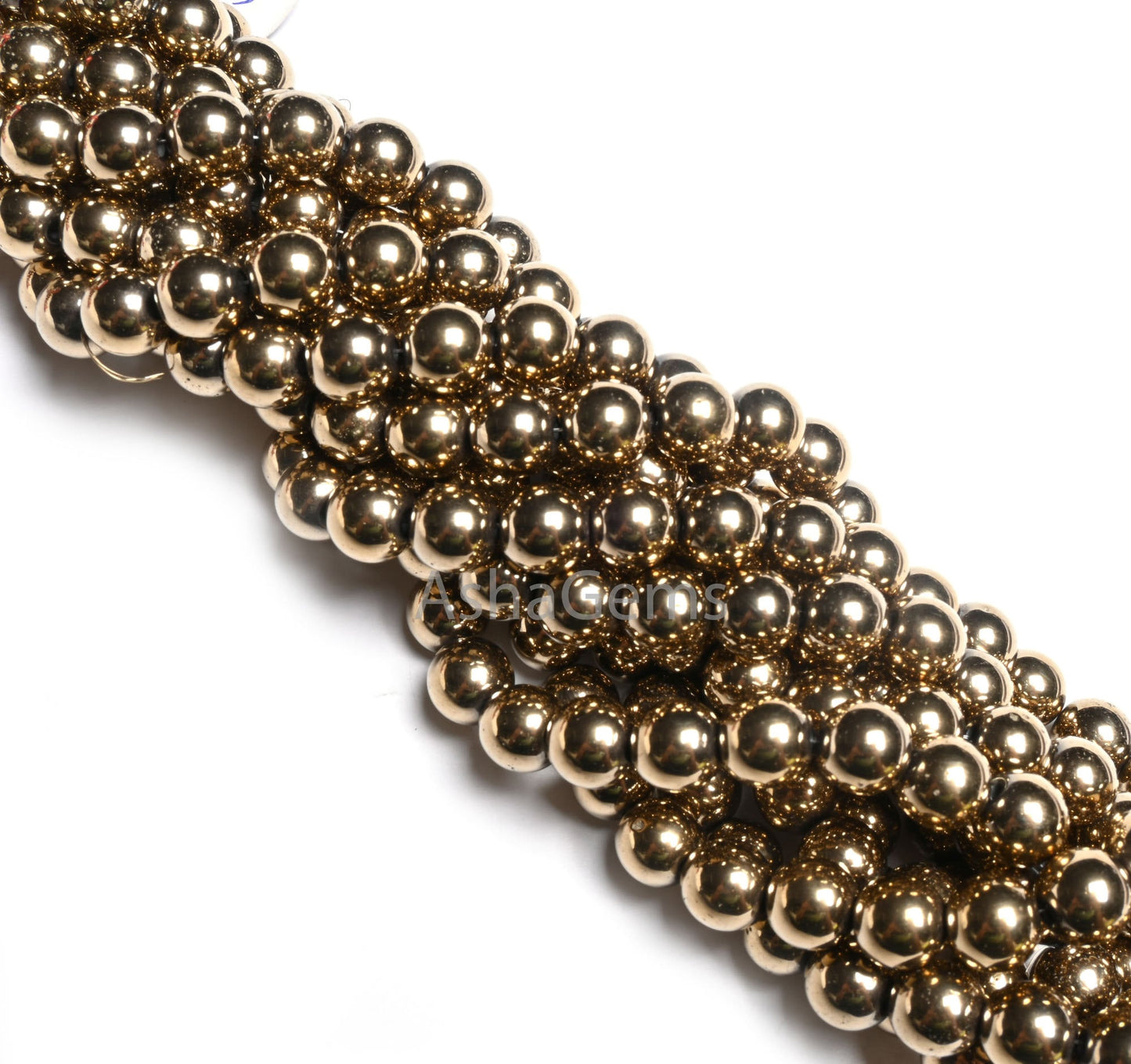 8 mm Beautiful Golden Pyrite Smooth Round Ball Gemstone Beads, AAA Quality Pyrite Gold Plated Round Shape Plain Pyrite Bead Jewelry Crafts