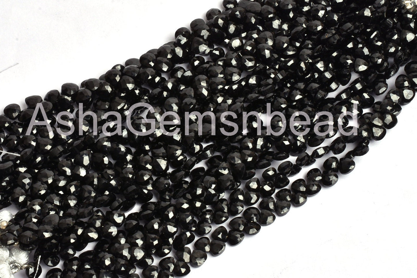 5mm AAA Quality Natural Black Spinel Faceted Heart Shape Beads, Black Spinel Machine Cut Tiny Heart Briolette Gemstone Bead Jewelry Makings